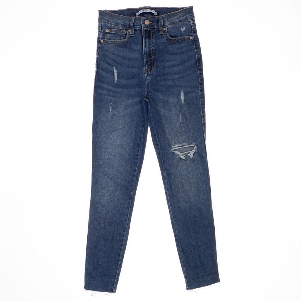 Celebrity Pink Super High Rise Jeans Size 5 Juniors Distressed Measure 25 x 24.5